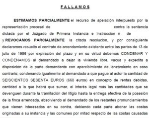 sentencia tacita reconducción alquiler