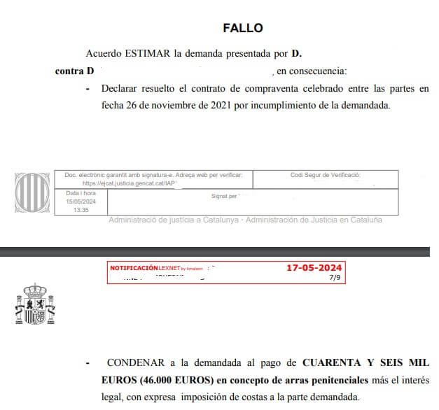 contrato de vivienda con arras penitenciales codi civil catalunya garon abogados